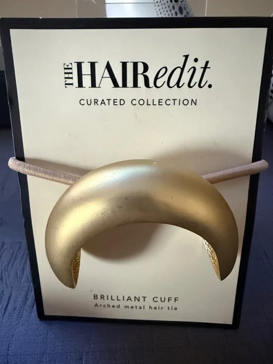 Metallic Gold and Rose Gold Brilliant Cuff Hair Ties - Picture 2 of 4